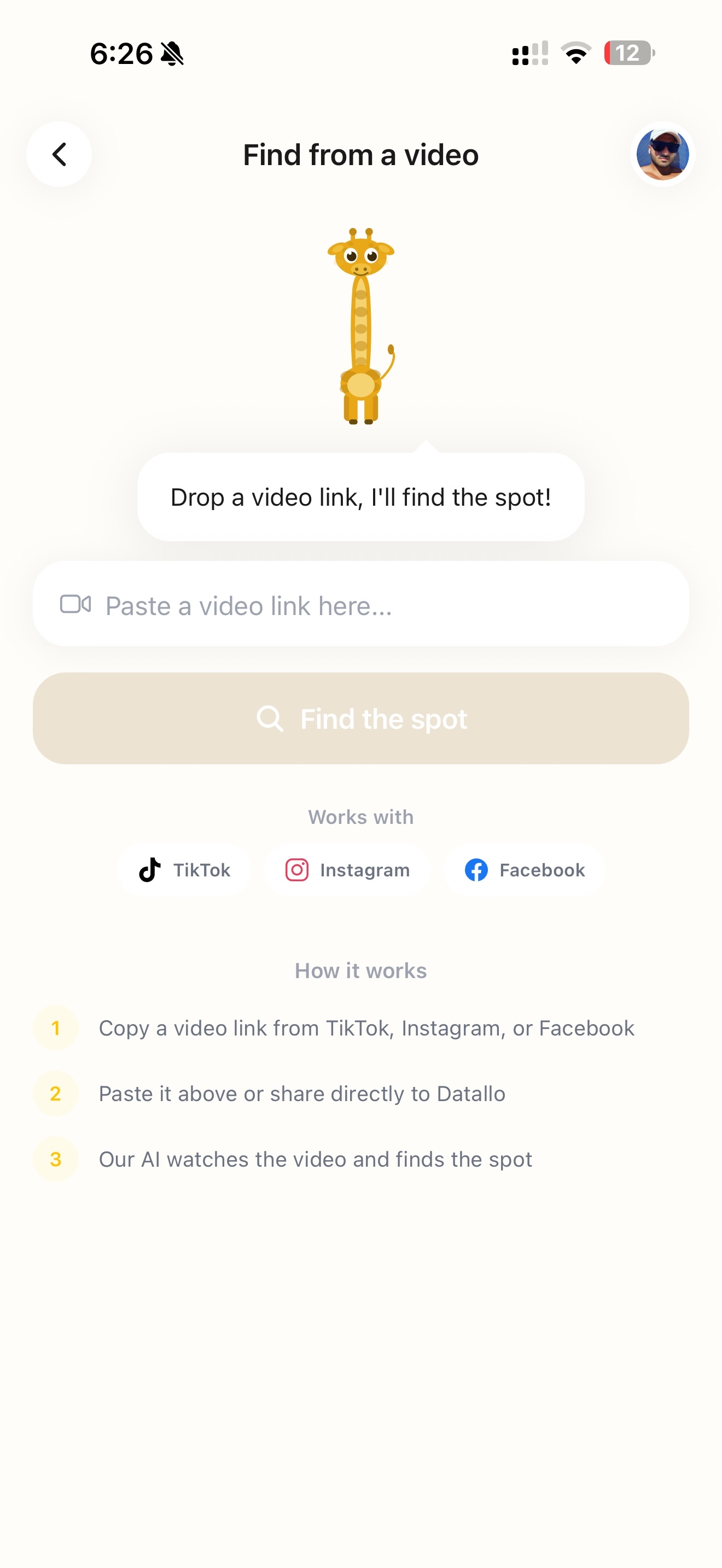 Import spots from TikTok and Instagram